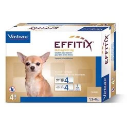 Virbac Promotion Effitix Spot-On Très Petit Chien (<4 Kg) - 4 Pipettes