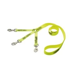 Laisse Tripleur Plate Jaune - 150 Cm