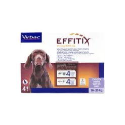 Virbac Promotion Effitix Spot-On Moyen Chien (10-20 Kg) - 4 Pipettes