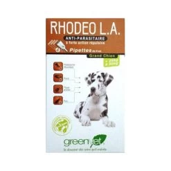 Greenvet RHODEO L.A. Grand Chien (>25 Kg) - 4 Pipettes